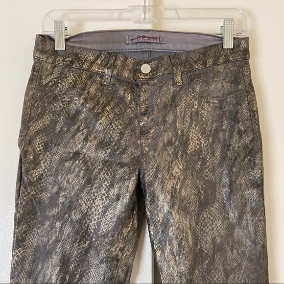 J Brand 901 Golden Snake Print Skinny Jeans 28 - Picture 5 of 11